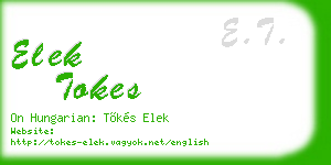 elek tokes business card
