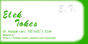 elek tokes business card